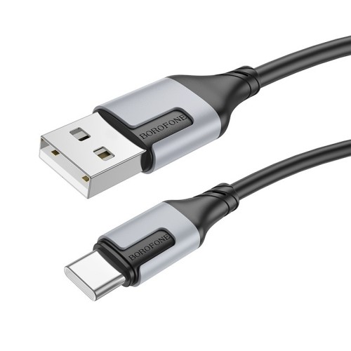 USB KABELIS BOROFONE BX101 USB-A TO USB-C 1.0M JUODAS