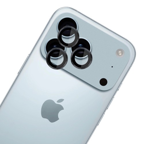 APSAUGINIS STIKLIUKAS KAMERAI 3MK LENS PRO APPLE IPHONE 17 PRO / 17 PRO MAX JUODAS