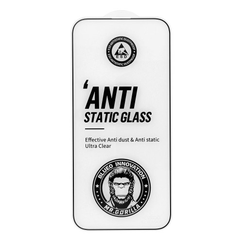 LCD APSAUGINIS STIKLIUKAS 5D MR. MONKEY GLASS (STRONG HD) APPLE IPHONE 14 PRO MAX JUODAS