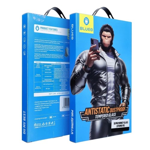 LCD APSAUGINIS STIKLIUKAS 5D MR. MONKEY GLASS (STRONG LITE) SAMSUNG S947 S26 PLUS JUODAS