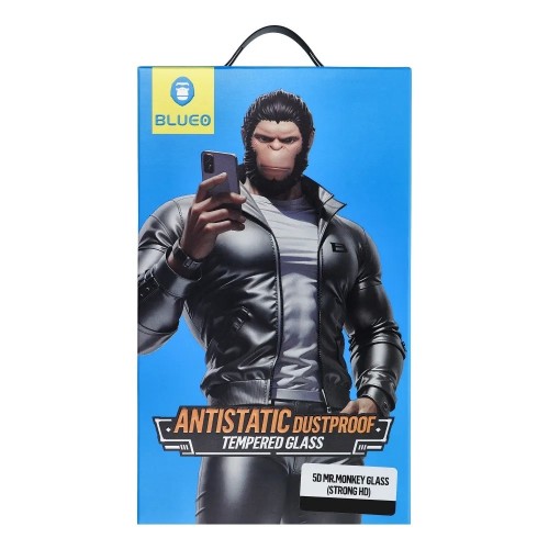 LCD APSAUGINIS STIKLIUKAS 5D MR. MONKEY GLASS (STRONG LITE) SAMSUNG S948 S26 ULTRA JUODAS