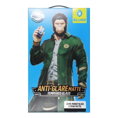 LCD APSAUGINIS STIKLIUKAS 5D MR. MONKEY GLASS (STRONG MATTE) APPLE IPHONE AIR JUODAS