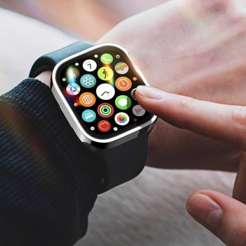 LCD APSAUGINIS STIKLIUKAS / DĖKLAS DUX DUCIS HAMO APPLE WATCH 41MM SIDABRINIS
