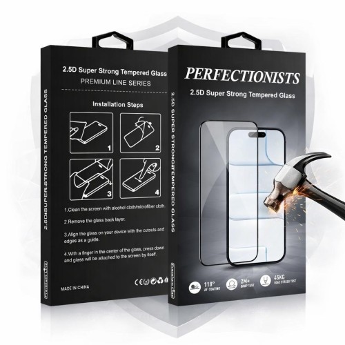 LCD APSAUGINIS STIKLIUKAS PERFECTIONISTS 2.5D SUPER STRONG TEMPERED GLASS SAMSUNG S906 S22 PLUS 5G / S916 S23 PLUS 5G JUODAS