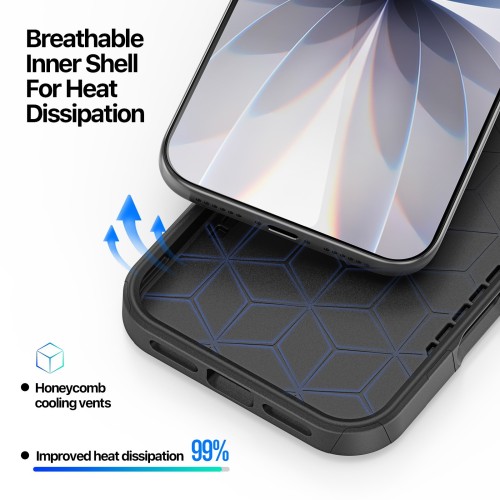 DĖKLAS DUX DUCIS SHLD APPLE IPHONE 17 JUODAS (CONTOUR PATTERN)