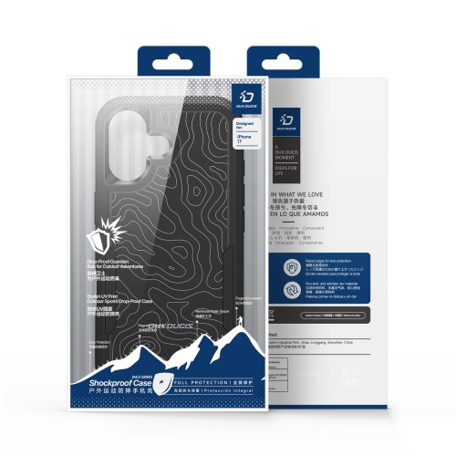 DĖKLAS DUX DUCIS SHLD APPLE IPHONE 17 JUODAS (UMBRA PATTERN)