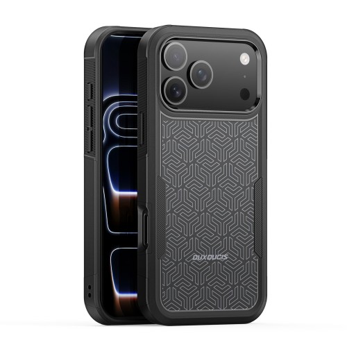 DĖKLAS DUX DUCIS SHLD APPLE IPHONE 17 PRO JUODAS (TRIANGLE PATTERN) DĖKLAS DUX DUCIS SHLD APPLE IPHONE 17 PRO JUODAS (TRIANGLE PATTERN)