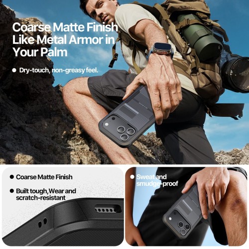 DĖKLAS DUX DUCIS SHLD APPLE IPHONE 17 PRO MAX JUODAS (RHYTHM PATTERN)