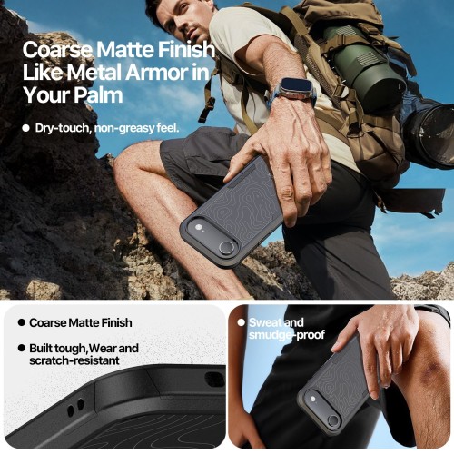 DĖKLAS DUX DUCIS SHLD APPLE IPHONE AIR JUODAS (CONTOUR PATTERN)