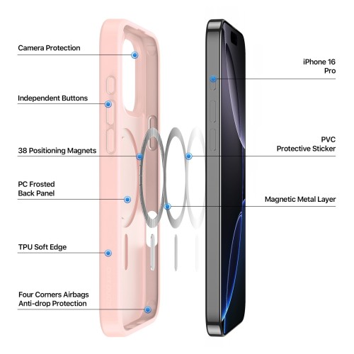 DĖKLAS DUX DUCIS YIND APPLE IPHONE 16 PRO JUODAS