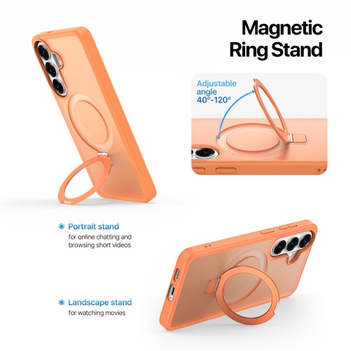 DĖKLAS DUX DUCIS YIND MAGNETIC STAND SAMSUNG S947 S26 PLUS ORANŽINIS