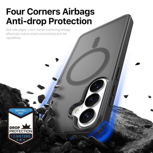 DĖKLAS DUX DUCIS YIND MAGSAFE SAMSUNG S942 S26 JUODAS