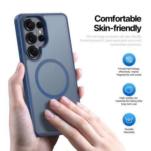 DĖKLAS DUX DUCIS YIND MAGSAFE SAMSUNG S948 S26 ULTRA TAMSIAI MĖLYNAS