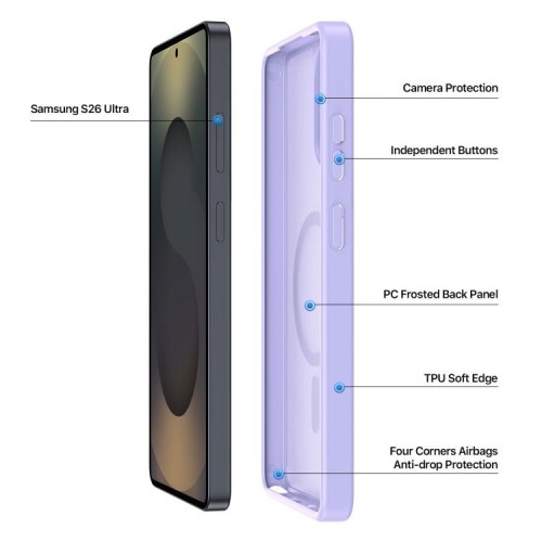 DĖKLAS DUX DUCIS YIND MAGSAFE SAMSUNG S948 S26 ULTRA VIOLETINIS