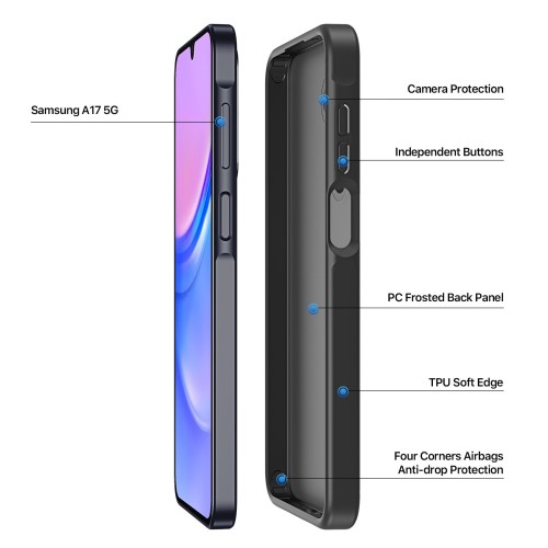 DĖKLAS DUX DUCIS YIND SAMSUNG A175 A17 4G / A176 A17 5G JUODAS