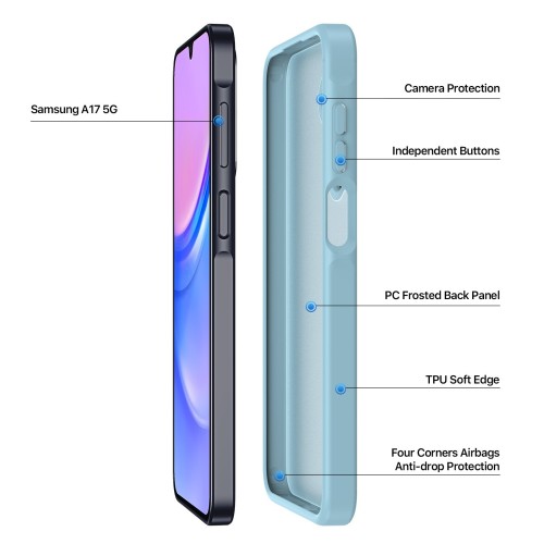 DĖKLAS DUX DUCIS YIND SAMSUNG A175 A17 4G / A176 A17 5G MĖLYNAS