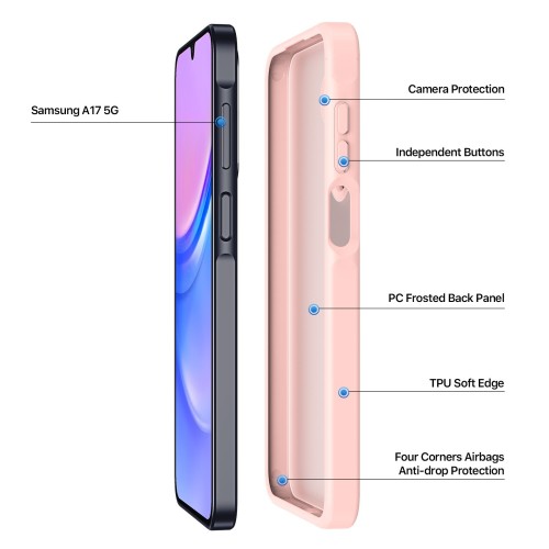 DĖKLAS DUX DUCIS YIND SAMSUNG A175 A17 4G / A176 A17 5G ROŽINIS