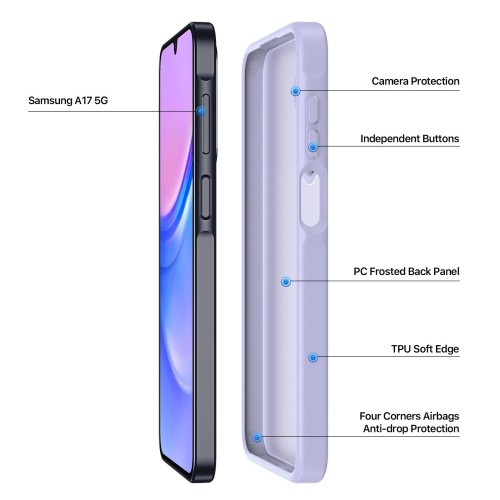 DĖKLAS DUX DUCIS YIND SAMSUNG A175 A17 4G / A176 A17 5G VIOLETINIS