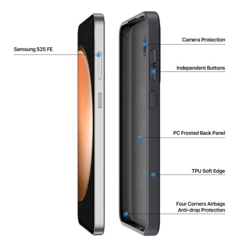 DĖKLAS DUX DUCIS YIND SAMSUNG S731 S25 FE JUODAS