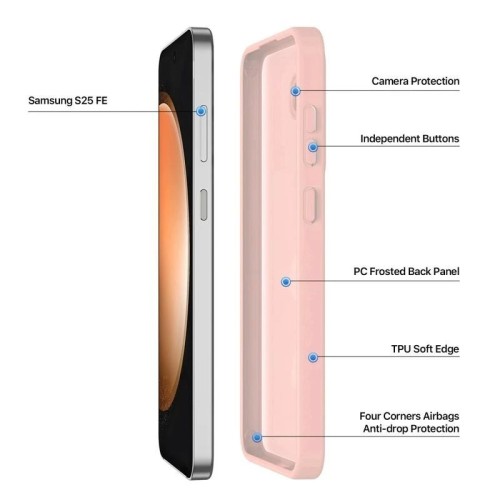 DĖKLAS DUX DUCIS YIND SAMSUNG S731 S25 FE ROŽINIS