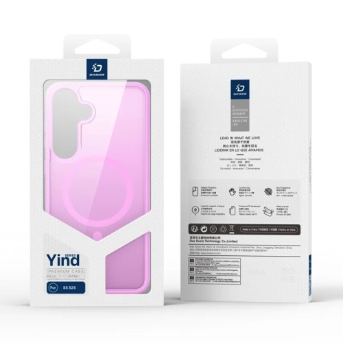 DĖKLAS DUX DUCIS YIND SKIRTAS SAMSUNG S936 S25 PLUS ROŽINIS