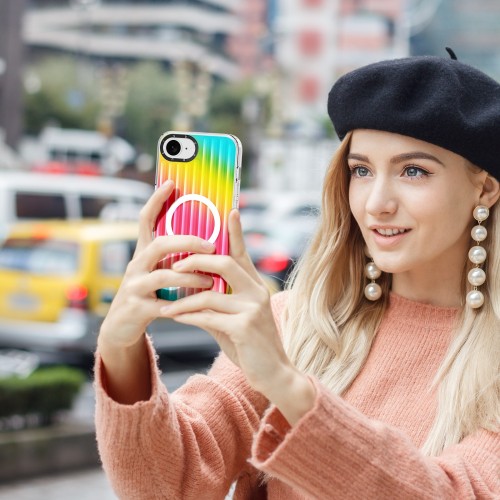 DĖKLAS DUX DUCIS ZEST APPLE IPHONE 16E / 17E GRADIENT RAINBOW