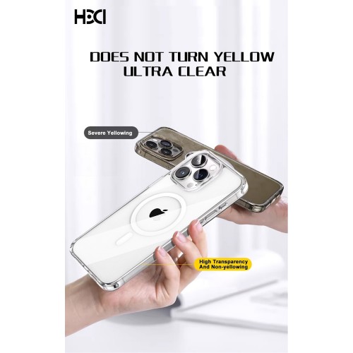 DĖKLAS HDD CLEAR MAGSAFE CASE APPLE IPHONE 13 / 14 SKAIDRUS