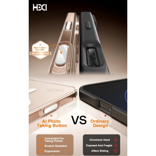 DĖKLAS HDD CLEAR MAGSAFE CASE APPLE IPHONE 13 / 14 SKAIDRUS