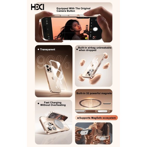 DĖKLAS HDD CLEAR MAGSAFE CASE APPLE IPHONE 15 SKAIDRUS