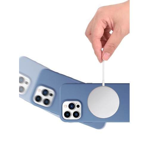 DĖKLAS HDD SILICONE MAGSAFE CASE APPLE IPHONE 14 TAMSIAI MĖLYNAS