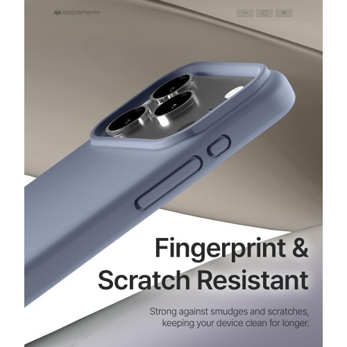 DĖKLAS MERCURY PURE MAGSAFE SILICON CASE APPLE IPHONE 17 PRO MAX LEVANDOS PILKA