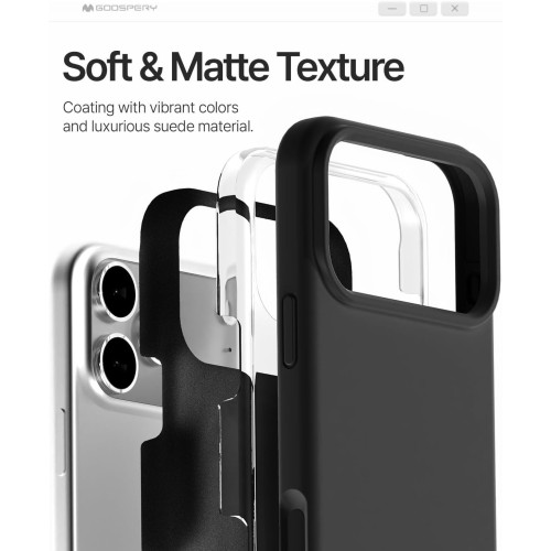 DĖKLAS MERCURY PURE MAGSAFE SILICON CASE APPLE IPHONE 17 PRO MAX RAUDONAS