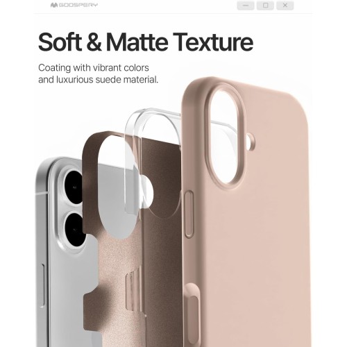 DĖKLAS MERCURY PURE MAGSAFE SILICON CASE APPLE IPHONE 17 ROŽINIO SMĖLIO