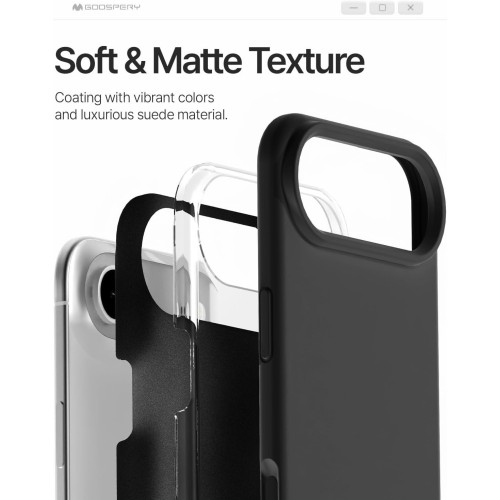 DĖKLAS MERCURY PURE MAGSAFE SILICON CASE APPLE IPHONE AIR JUODAS