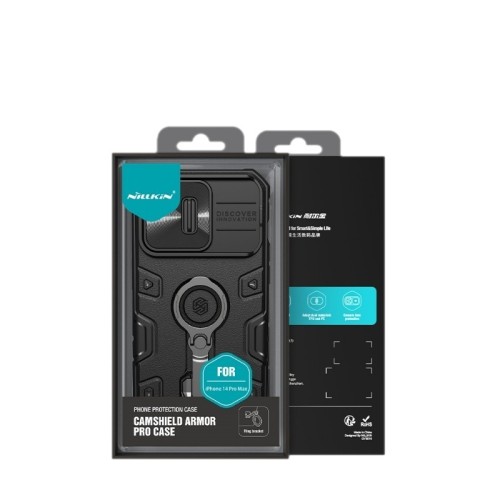 DĖKLAS NILLKIN CAMSHIELD ARMOR PRO APPLE IPHONE 14 PRO JUODAS