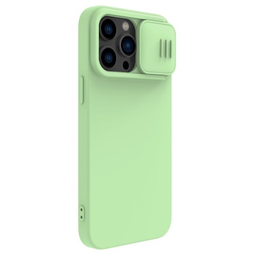 DĖKLAS NILLKIN CAMSHIELD SILKY MAGNETIC SILICONE APPLE IPHONE 14 PRO ŠVIESIAI ŽALIAS
