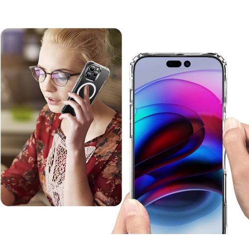 DĖKLAS PERFECTIONISTS CLEAR MAG CASE APPLE IPHONE 15 PRO SKAIDRUS