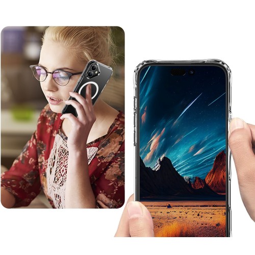 DĖKLAS PERFECTIONISTS CLEAR MAG CASE APPLE IPHONE 16 PLUS SKAIDRUS