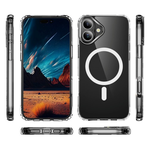 DĖKLAS PERFECTIONISTS CLEAR MAG CASE APPLE IPHONE 16 PLUS SKAIDRUS