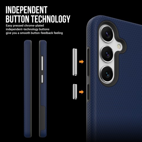 DĖKLAS PERFECTIONISTS TRIANGLE CASE SAMSUNG A366 A36 5G TAMSIAI MĖLYNAS