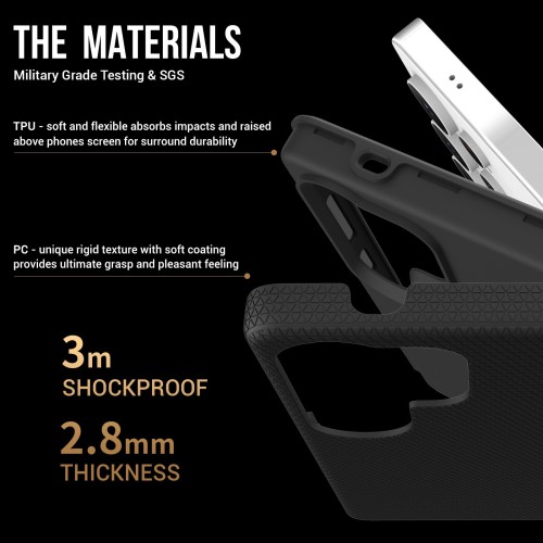 DĖKLAS PERFECTIONISTS TRIANGLE CASE SAMSUNG S908 S22 ULTRA 5G JUODAS