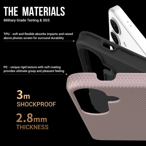 DĖKLAS PERFECTIONISTS TRIANGLE CASE SAMSUNG S911 S23 5G ROŽINIO AUKSO