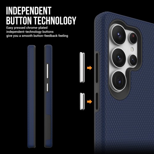 DĖKLAS PERFECTIONISTS TRIANGLE CASE SAMSUNG S918 S23 ULTRA 5G TAMSIAI MĖLYNAS