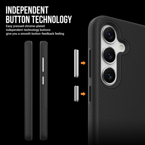 DĖKLAS PERFECTIONISTS TRIANGLE CASE SAMSUNG S921 S24 / S931 S25 JUODAS