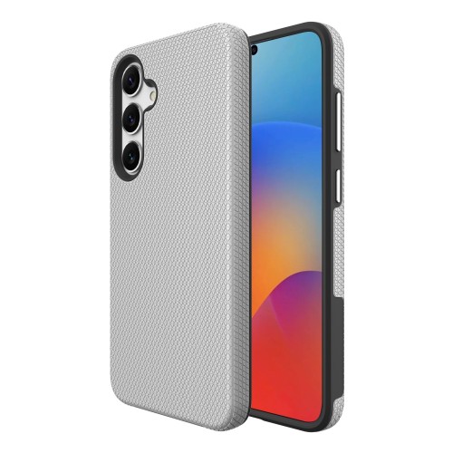 DĖKLAS PERFECTIONISTS TRIANGLE CASE SAMSUNG S921 S24 / S931 S25 SIDABRINIS