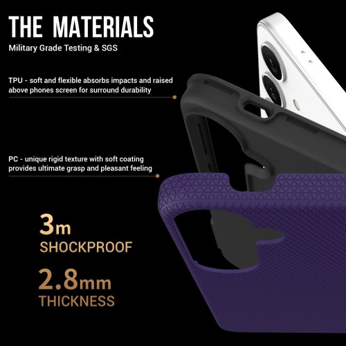 DĖKLAS PERFECTIONISTS TRIANGLE CASE SAMSUNG S926 S24 PLUS / S936 S25 PLUS VIOLETINIS