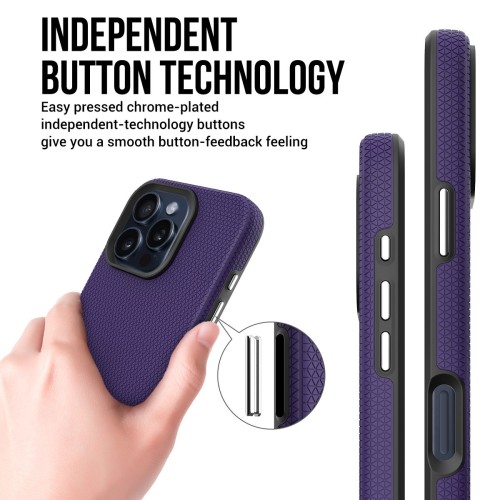 DĖKLAS PERFECTIONISTS TRIANGLE MAG CASE APPLE IPHONE 14 PRO MAX VIOLETINIS