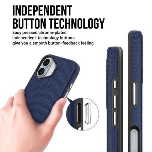 DĖKLAS PERFECTIONISTS TRIANGLE MAG CASE APPLE IPHONE 16 TAMSIAI MĖLYNAS