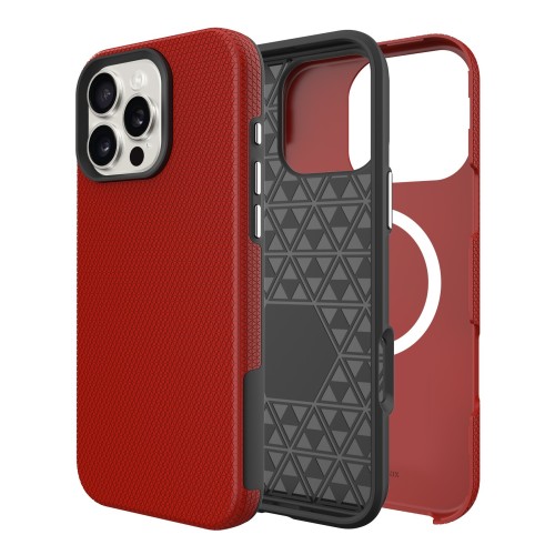 DĖKLAS PERFECTIONISTS TRIANGLE MAG CASE APPLE IPHONE 17 PRO MAX RAUDONAS