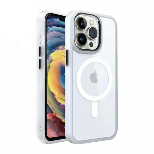 DĖKLAS PREMIUM MAG COVER APPLE IPHONE 15 PLUS BALTAS